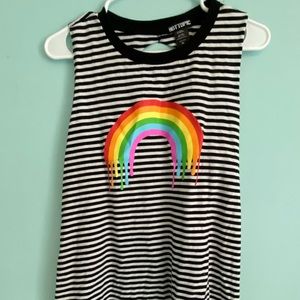 rainbow striped tank top